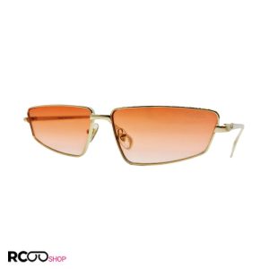 عکس از عینک فانتزی برند gucci با فریم طلایی فلزی و عدسی نارنجی مدل 003