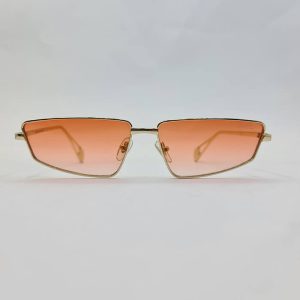 عکس از عینک فانتزی برند GUCCI با فریم طلایی فلزی و عدسی نارنجی مدل 003