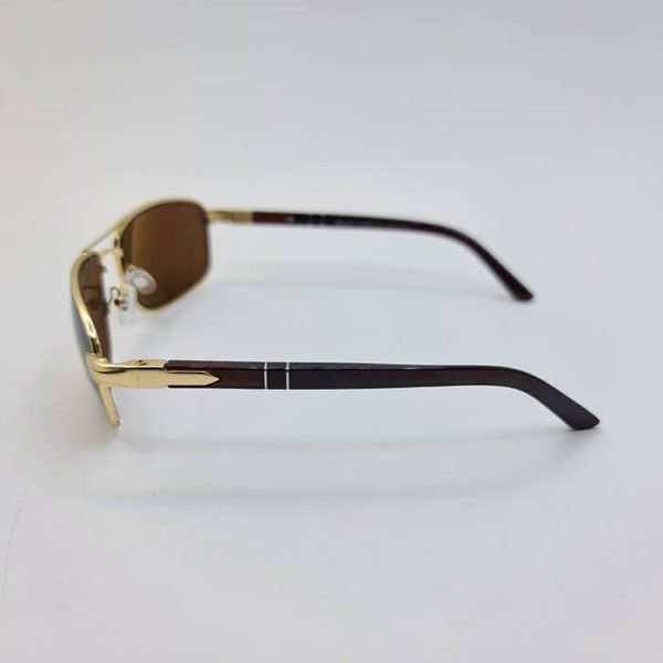 عکس از عینک آفتابی مستطیلی برند پرسول با عدسی شیشه ای و قهوه ای رنگ مدل p05006
