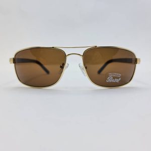 عکس از عینک آفتابی مستطیلی برند پرسول با عدسی شیشه ای و قهوه ای رنگ مدل P05006