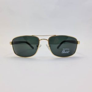 عکس از عینک آفتابی مستطیلی PERSOL با عدسی شیشه ای و سبز رنگ و آنتی رفلکس مدل P05006