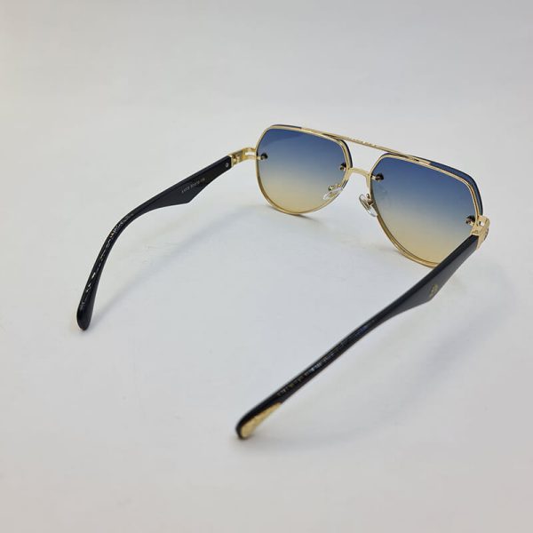 عکس از عینک آفتابی خلبانی میباخ با فریم طلایی و عدسی دو رنگ مدل 61070