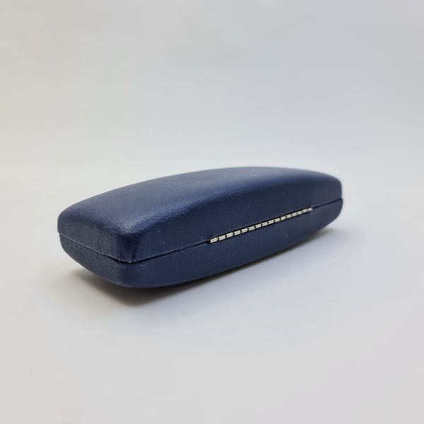 عکس از کیف عینک طبی مستطیلی شکل با رنگ سرمه ای ساده مدل 991722