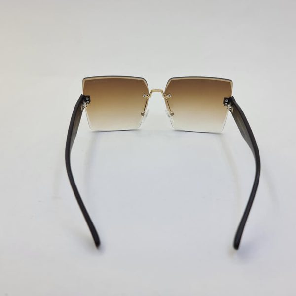 عکس از عینک آفتابی فریم لس برند لویی ویتون قهوه ای رنگ مدل d2324