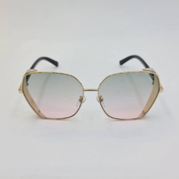 عکس از عینک جیمی چو با عدسی دو رنگ و فریم شاین دار مدل 28011