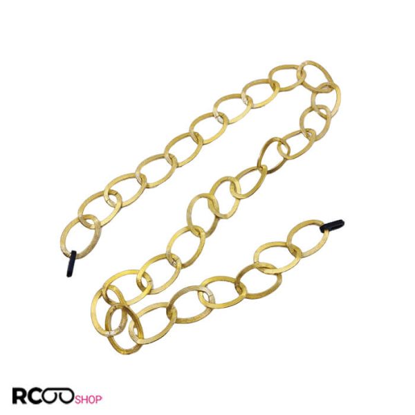 عکس از بند عینک زنانه طلایی رنگ با حلقه های درشت مدل 991688