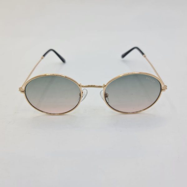 عکس از عینک شب بیضی شکل با فریم طلایی و عدسی دو رنگ دیتیای مدل 3612