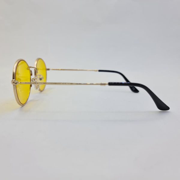 Golden oval frame and yellow lens ditiai nv glasses model 3612 yl 3