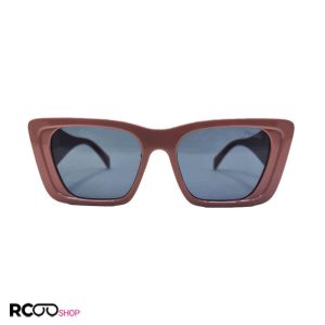 عینک آفتابی گربه ای پرادا با دسته سه بعدی و رنگ هلویی مدل 9709