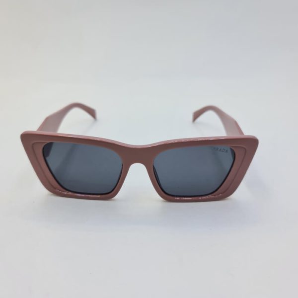 عینک آفتابی گربه ای پرادا با دسته سه بعدی و رنگ هلویی مدل 9709