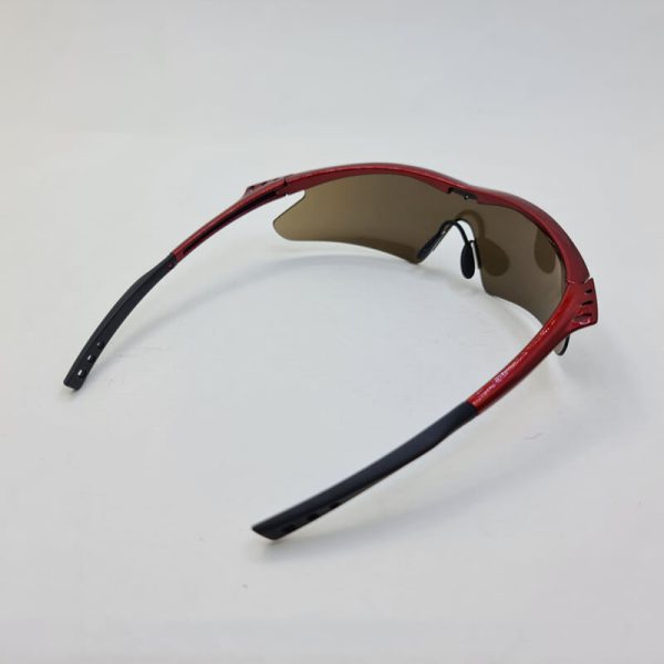 Red frame and mirrror lens sport sunglasses model 100 9