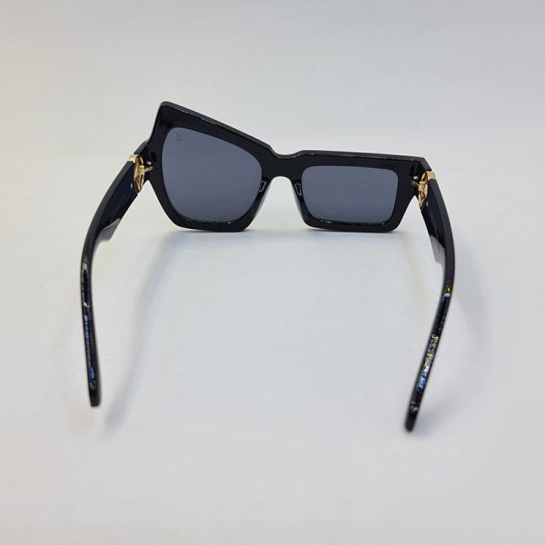 عکس از عینک آفتابی فانتزی لویی ویتون مشکی رنگ با عدسی های متفاوت مدل 96009