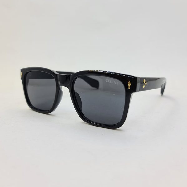 عکس از عینک آفتابی celine با فریم مشکی براق و مربعی شکل مدل m6509