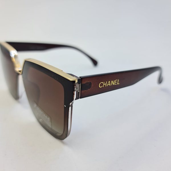 عکس از عینک آفتابی پلاریزه شنل با فریم و دسته قهوه ای رنگ مدل p6809