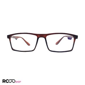 عکس از عینک مطالعه با نمره +1.75 با فریم قهوه ای و دسته فنری مدل MR9004