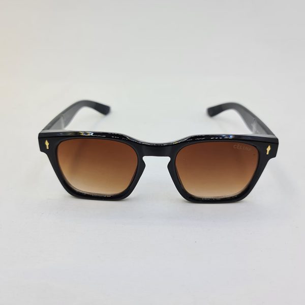 عکس از عینک آفتابی مربعی برند celine با فریم و عدسی قهوه ای رنگ مدل m65020