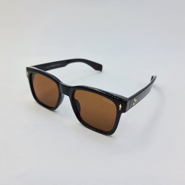 عکس از عینک آفتابی celine با فریم و عدسی قهوه ای رنگ و مربعی شکل مدل m6509