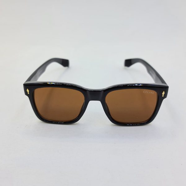عکس از عینک آفتابی celine با فریم و عدسی قهوه ای رنگ و مربعی شکل مدل m6509