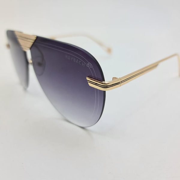 عکس از عینک آفتابی خلبانی فریملس با دسته طلایی برند میباخ مدل s1010