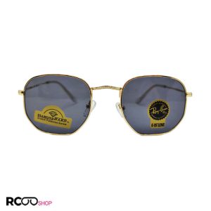 عکس از عینک آفتابی ریبن با فریم چندضلعی و طلایی و لنز دودی مدل 3548