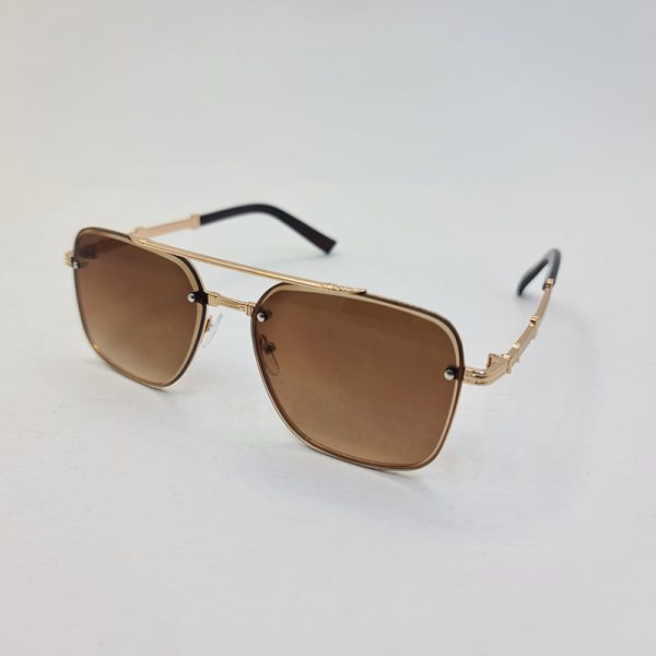 عکس از عینک آفتابی aedoll با فریم طلایی رنگ و عدسی قهوه ای مدل 6074
