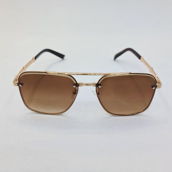 عکس از عینک آفتابی aedoll با فریم طلایی رنگ و عدسی قهوه ای مدل 6074