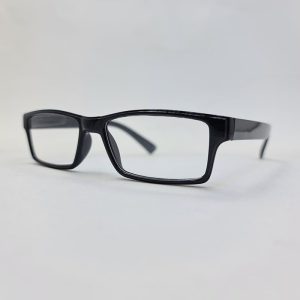 عکس از عینک مطالعه با نمره +3.00 با فریم مشکی و دسته فنری مدل F28