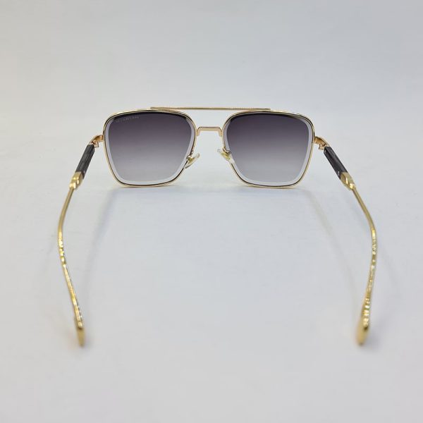 عکس از عینک دودی maybach با فریم طلایی رنگ و فلزی و عدسی سایه روشن مدل m011