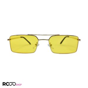 عکس از عینک دید در شب با فریم مستطیلی شکل و لنز زرد رنگ برند دیتیای مدل 9549