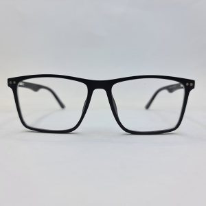 عکس از فریم عینک 5 کاوره مستطیلی شکل با فریم مشکی رنگ با دسته فنری مدل TR2359