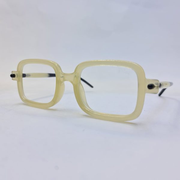 عکس از فریم عینک طبی dior و عینک آفتابی مربعی شکل کرمی و مشکی مدل fg888