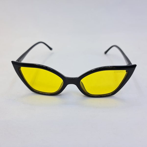 عکس از عینک شب گربه ای برند شنل با فریم مشکی رنگ و لنز زرد مدل g1001