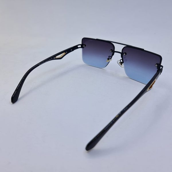 عکس از عینک آفتابی maybach با فریم مشکی فلزی و دسته مشکی کائوچو مدل gz1290
