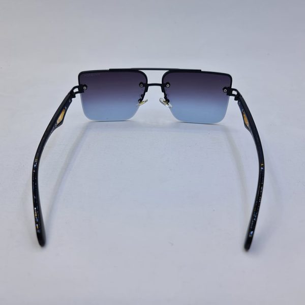 عکس از عینک آفتابی maybach با فریم مشکی فلزی و دسته مشکی کائوچو مدل gz1290