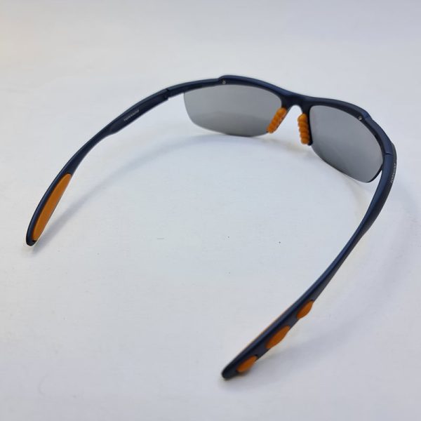 عکس از عینک ورزشی نیم فریم با فریم آبی و عدسی دودی تورنادو مدل tp801050