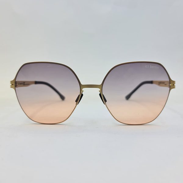 عکس از عینک آفتابی آیس برلین با لنز دو رنگ و فریم طلایی و پروانه ای مدل ps18027