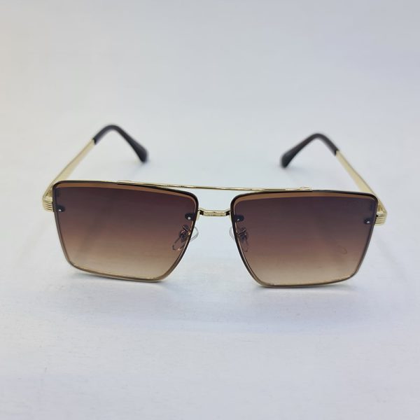 عکس از عینک آفتابی دیتیای با فریم طلایی رنگ و فلزی و لنز قهوه ای مدل 9683