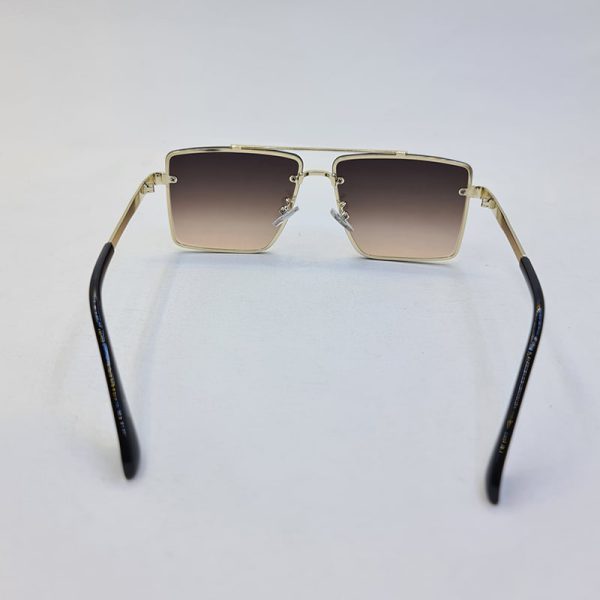 عکس از عینک آفتابی دیتیای با فریم طلایی رنگ و عدسی قهوه ای تیره مدل 9683