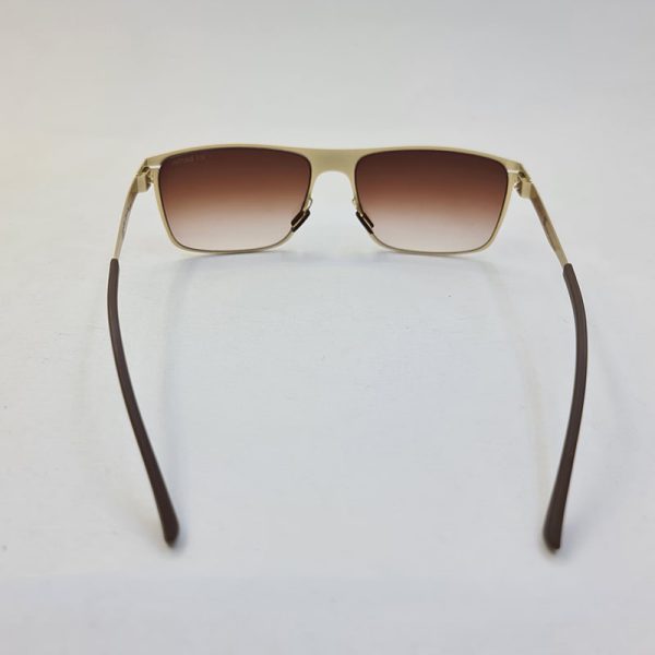 عکس از عینک آفتابی ایس برلین مستطیلی شکل و طلایی رنگ و عدسی قهوه ای مدل ps18005