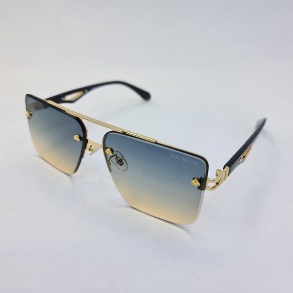 عکس از عینک آفتابی میباخ با فریم طلایی و عدسی دو رنگ (آبی و قهوه ای) مدل gz1290
