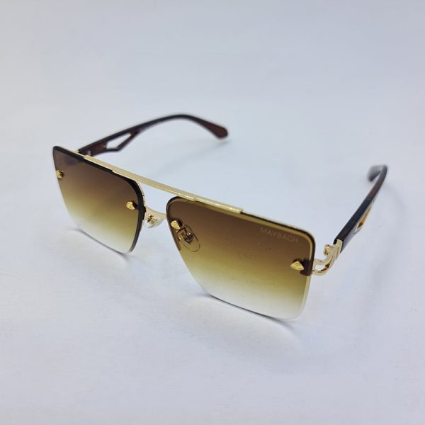Golden square frame and brown handle and brown uv protection lens maybach sunglasses model gz1290 br 6
