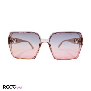 عکس از عینک آفتابی برند فندی با فریم صورتی و عدسی دو رنگ سایه روشن مدل 6063