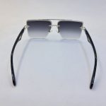 عکس از عینک آفتابی Maybach با فریم نقره ای فلزی و دسته مشکی کائوچو مدل GZ1290