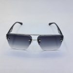 عکس از عینک آفتابی Maybach با فریم نقره ای فلزی و دسته مشکی کائوچو مدل GZ1290