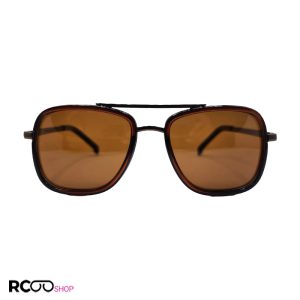 عکس از عینک آفتابی پلاریزه با فریم مربعی و مسی و لنز قهوه ای کررا مدل c426