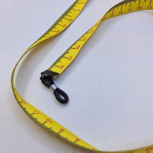 عکس از بند عینک زرد رنگ با طرح متر و اندازه 80 سانتی متر مدل 991913