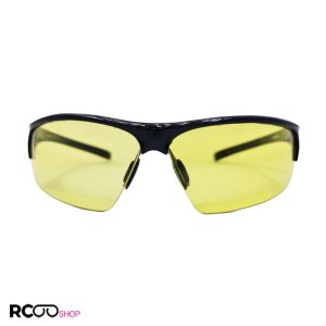 عکس از عینک ورزشی نیم فریم مشکی رنگ و عدسی زرد رنگ مدل r5246a
