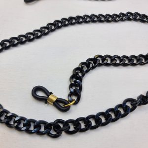 عکس از بند عینک استیل با رنگ مشکی براق و ضد حساسیت مدل 991919