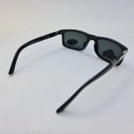 عکس از عینک دودی PERSOL با دسته فنری و عدسی سنگ و فریم مشکی رنگ مدل PO3103