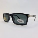 عکس از عینک دودی PERSOL با دسته فنری و عدسی سنگ و فریم مشکی رنگ مدل PO3103